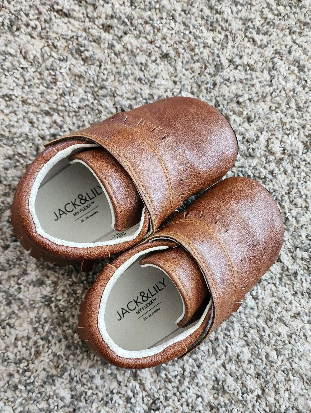 Jack & Lily MY FLEXX Fringe Moccasin Slip-On Shoes in Brown 30-36 Months